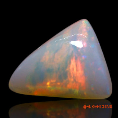 0.55 Cts Unheated Australian Fire Opal Loose Gemstone Trillion Cabochon Natural 6x5x2 mm AG-367