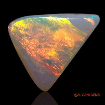 0.55 Cts Unheated Australian Fire Opal Loose Gemstone Trillion Cabochon Natural 6x5x2 mm AG-367