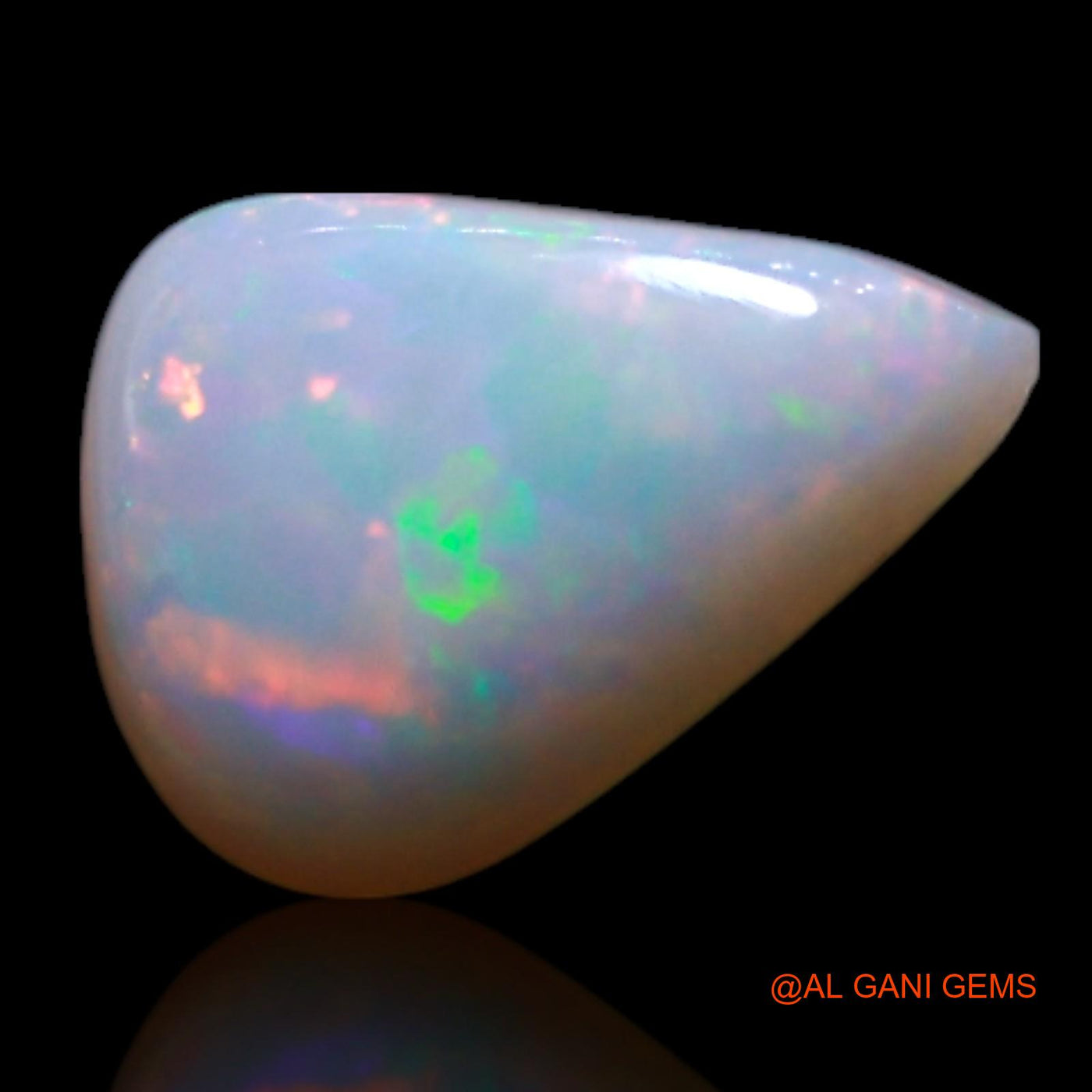0.45 Cts Natural Australian Fire Opal Pear Cabochon Loose Gemstone For Jewelry 7x5x2 mm AG-368