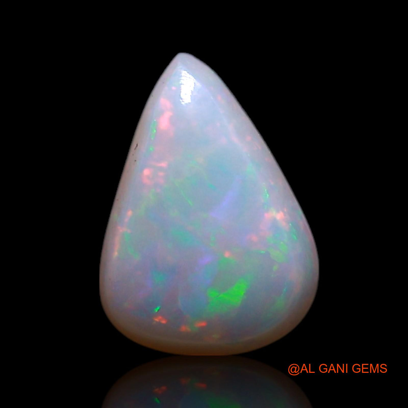 0.45 Cts Natural Australian Fire Opal Pear Cabochon Loose Gemstone For Jewelry 7x5x2 mm AG-368