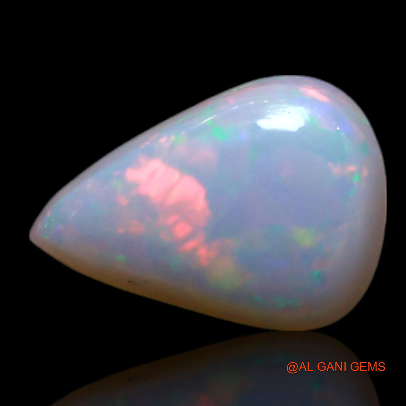 0.45 Cts Natural Australian Fire Opal Pear Cabochon Loose Gemstone For Jewelry 7x5x2 mm AG-368