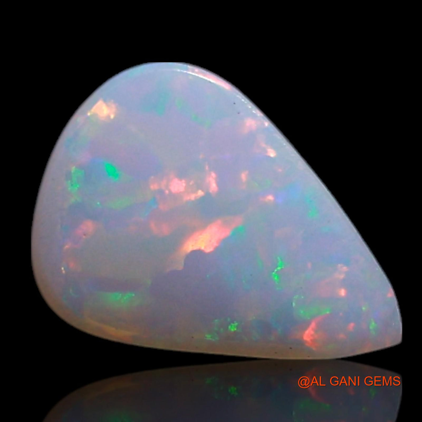 0.45 Cts Natural Australian Fire Opal Pear Cabochon Loose Gemstone For Jewelry 7x5x2 mm AG-368