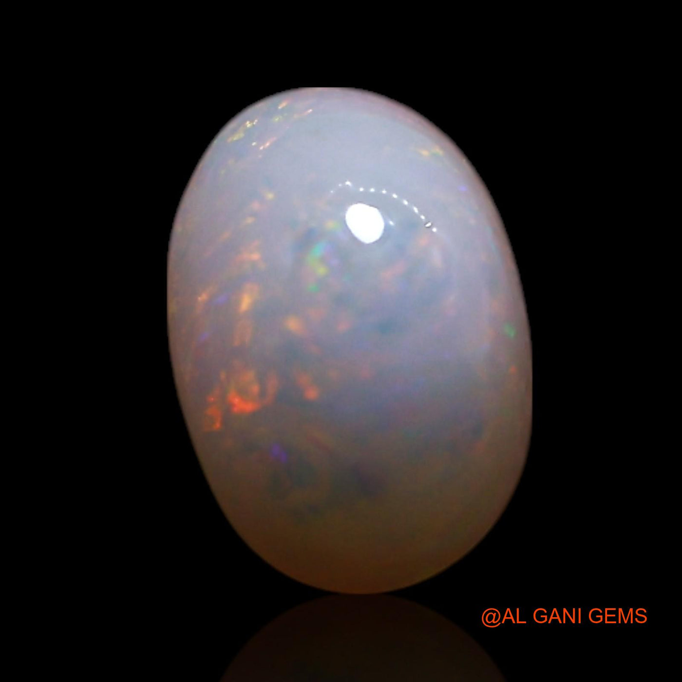 0.70 Cts Natural Australian Fire Opal Oval Cabochon Loose Gemstone For Jewelry 7x5x3 mm AG-369