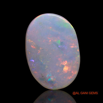 0.70 Cts Natural Australian Fire Opal Oval Cabochon Loose Gemstone For Jewelry 7x5x3 mm AG-369