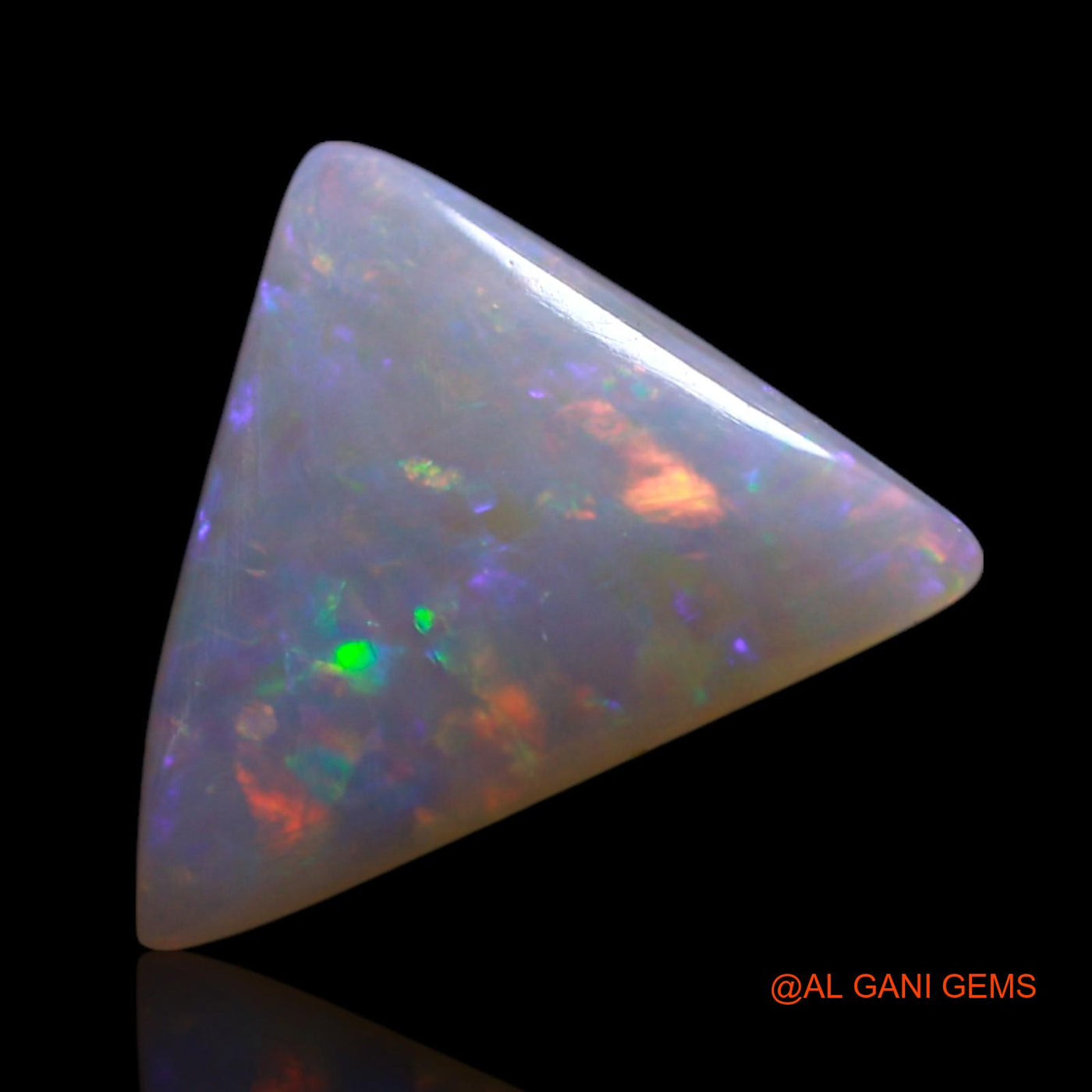 1.20 Cts Natural Australian Fire Opal Loose Gemstone Trillion Cabochon 10x8x2 mm AG-36