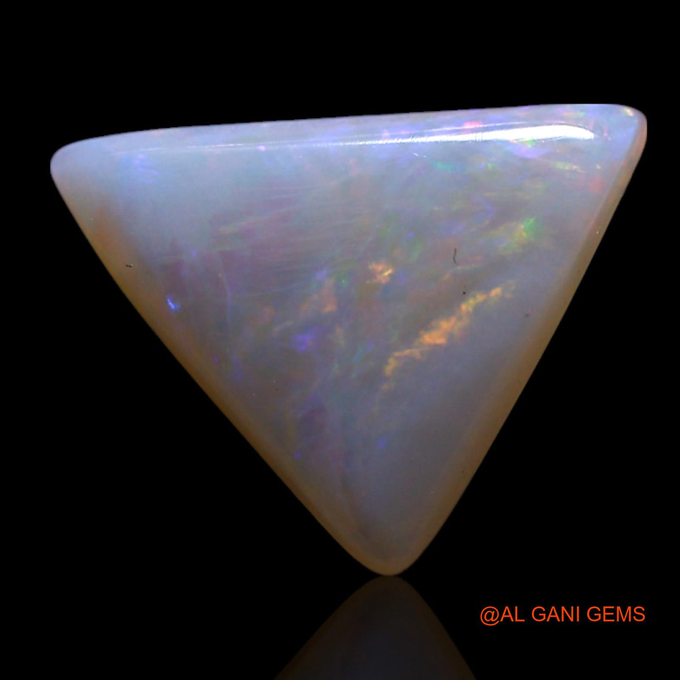 1.20 Cts Natural Australian Fire Opal Loose Gemstone Trillion Cabochon 10x8x2 mm AG-36