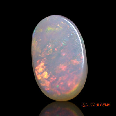 0.60 Cts Unheated Australian Fire Opal Loose Gemstone Oval Cabochon Natural 7x4x2 mm AG-370