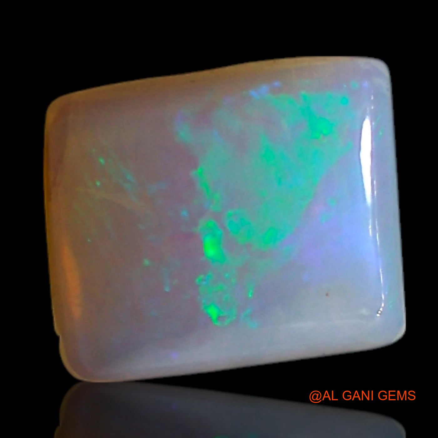0.50 Cts Natural Australian Fire Opal Loose Gemstone Square Cabochon 6x5x2 mm AG-371