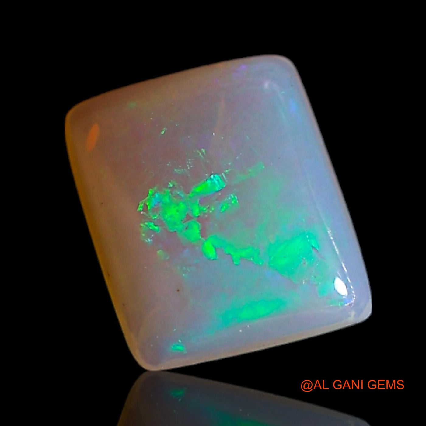 0.50 Cts Natural Australian Fire Opal Loose Gemstone Square Cabochon 6x5x2 mm AG-371