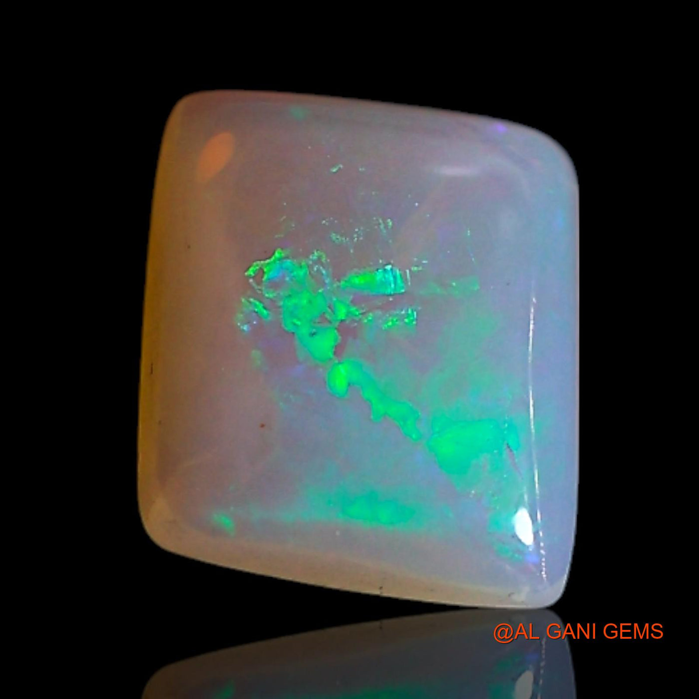 0.50 Cts Natural Australian Fire Opal Loose Gemstone Square Cabochon 6x5x2 mm AG-371