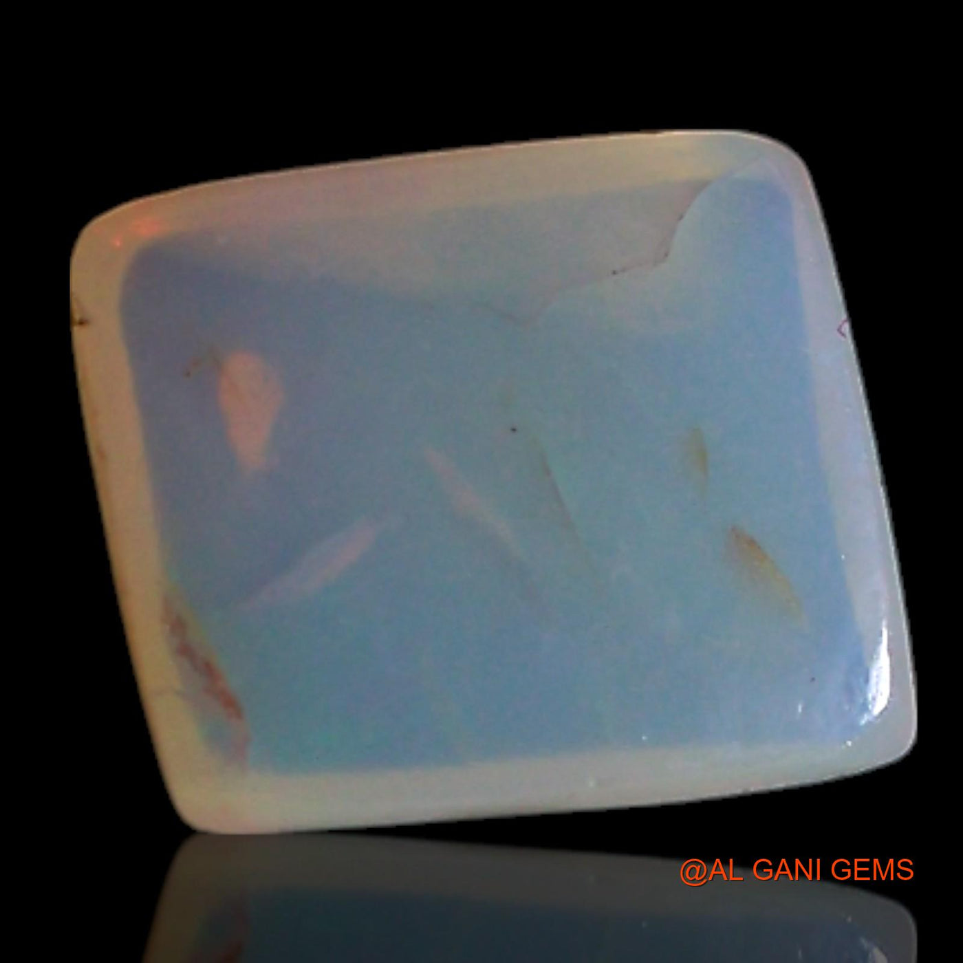 0.50 Cts Natural Australian Fire Opal Loose Gemstone Square Cabochon 6x5x2 mm AG-371