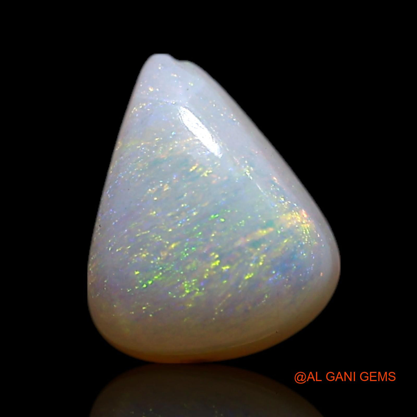 0.60 Cts Natural Australian Fire Opal Loose Gemstone Pear Cabochon 7x5x2 mm AG-373