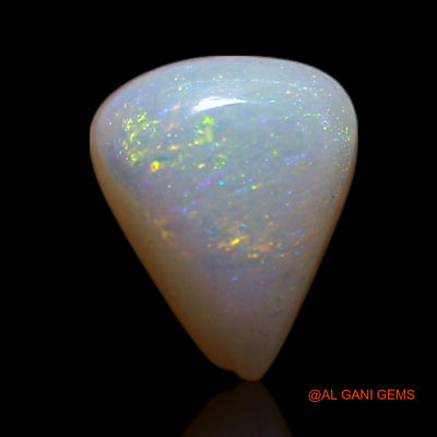 0.60 Cts Natural Australian Fire Opal Loose Gemstone Pear Cabochon 7x5x2 mm AG-373