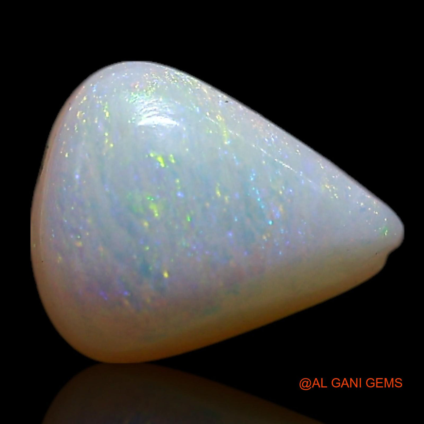 0.60 Cts Natural Australian Fire Opal Loose Gemstone Pear Cabochon 7x5x2 mm AG-373