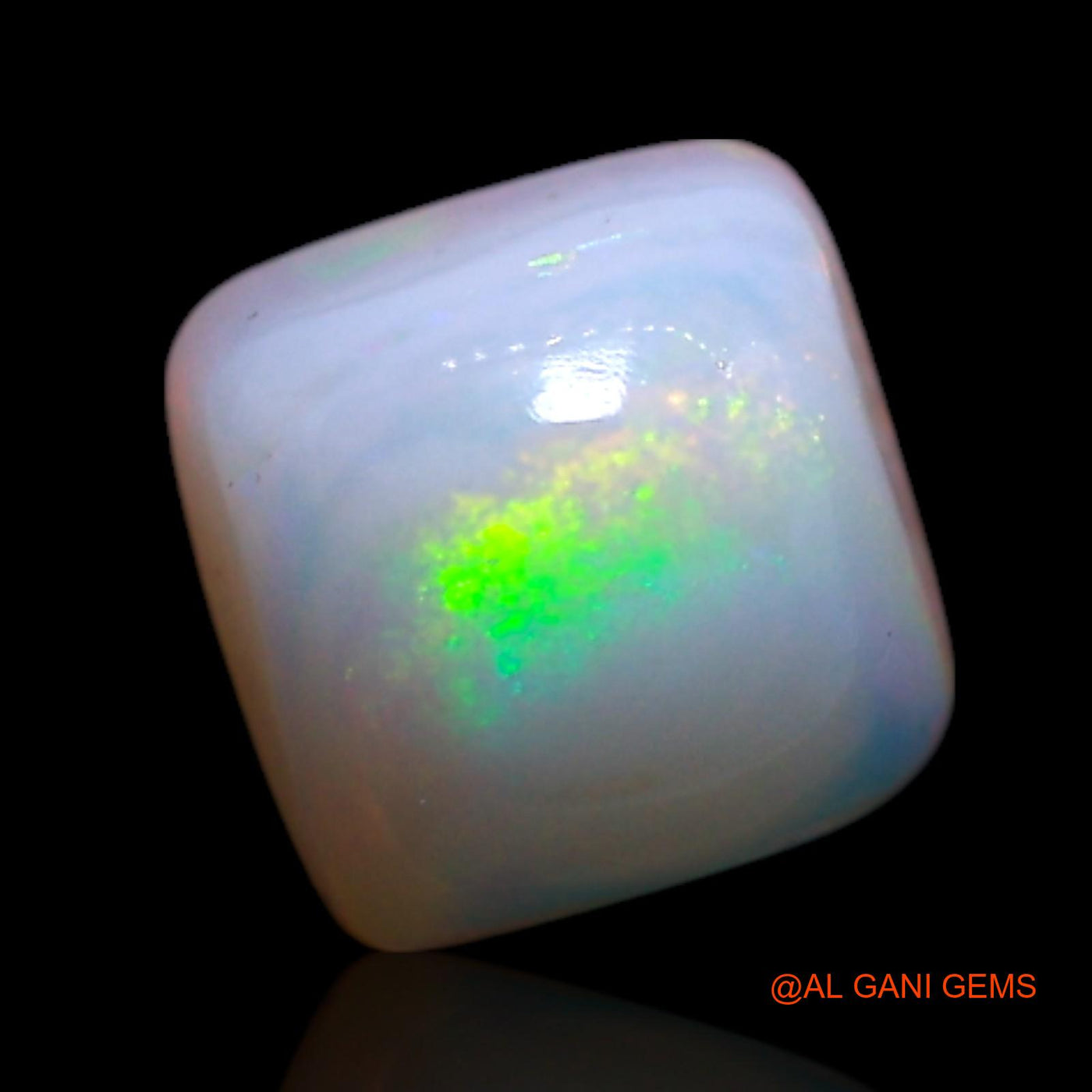 Natural Untreated Fire Opal Loose Gemstone Square Cabochon From Australia 0.80 Cts 5x5x3 mm AG-374