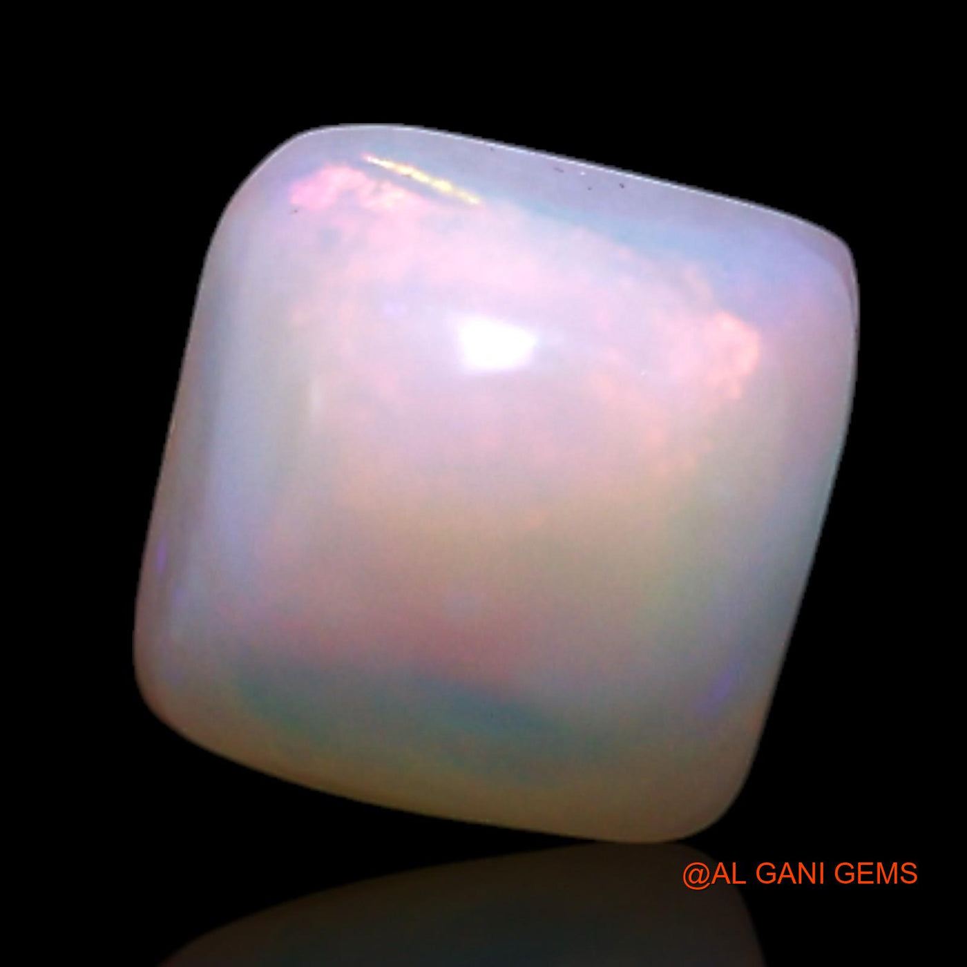 Natural Untreated Fire Opal Loose Gemstone Square Cabochon From Australia 0.80 Cts 5x5x3 mm AG-374