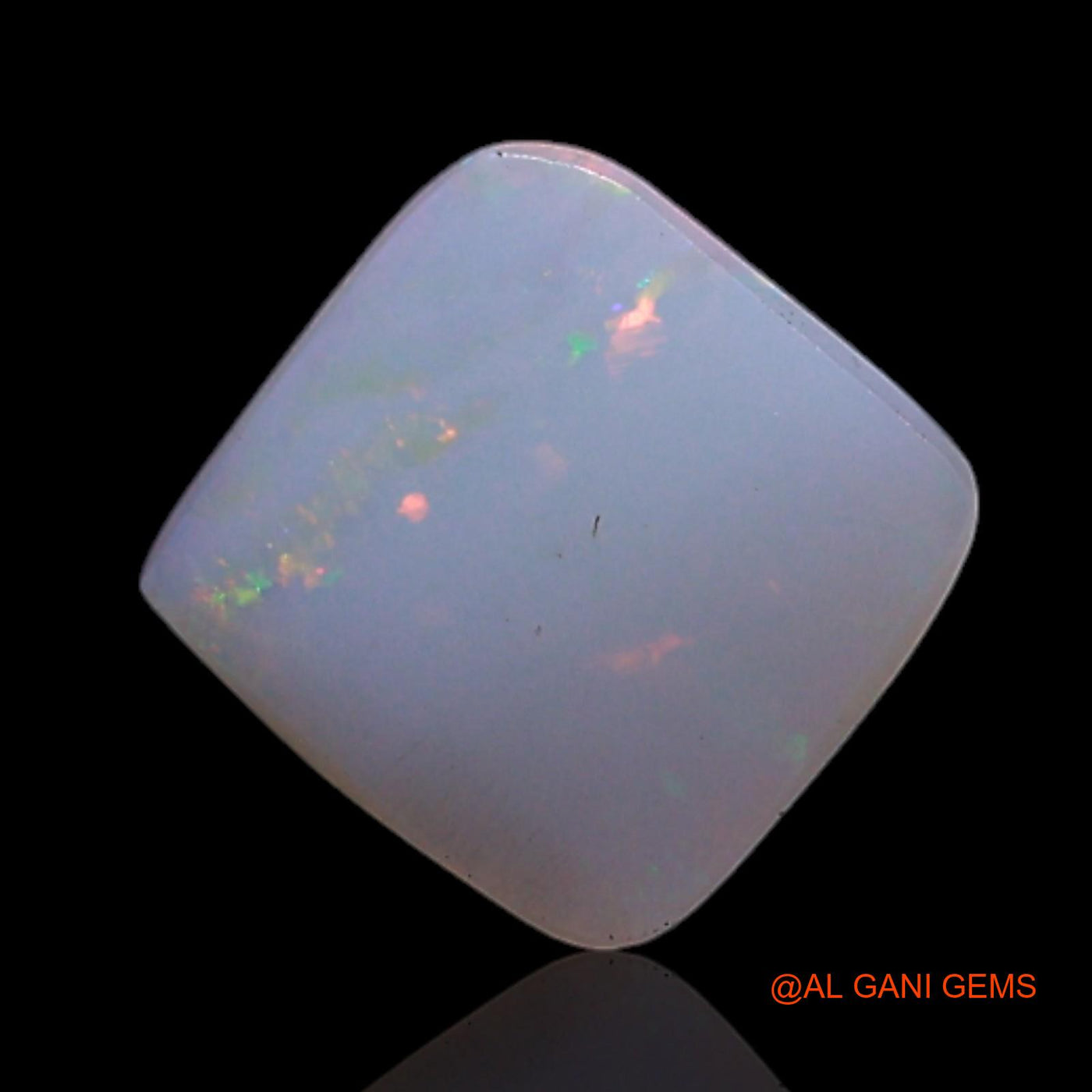 Natural Untreated Fire Opal Loose Gemstone Square Cabochon From Australia 0.80 Cts 5x5x3 mm AG-374