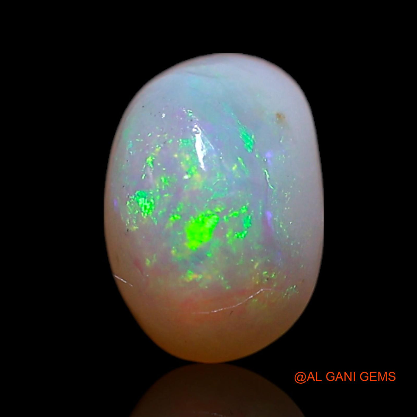 0.70 Cts Natural Australian Fire Opal Loose Gemstone Oval Cabochon 6x4x3 mm AG-376