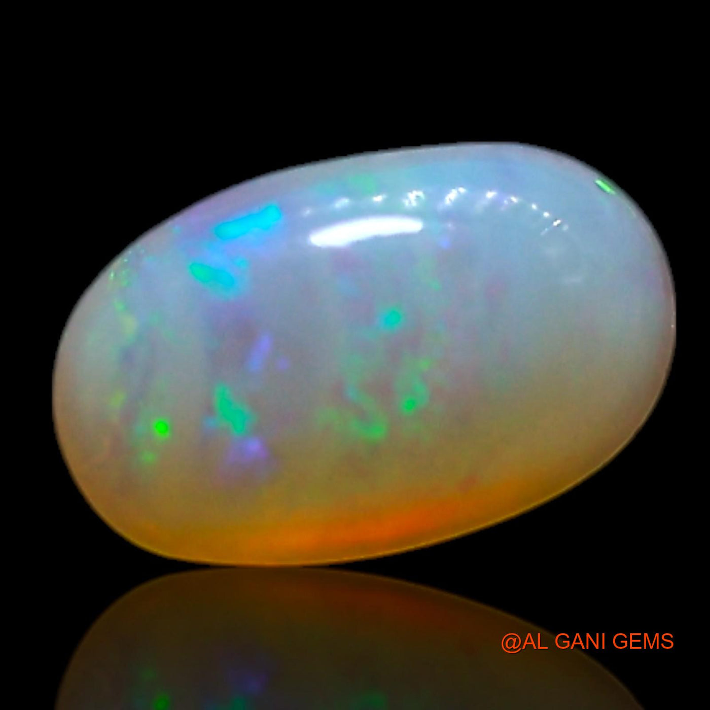 0.40 Cts Natural Australian Fire Opal Loose Gemstone Oval Cabochon 7x4x2 mm AG-381