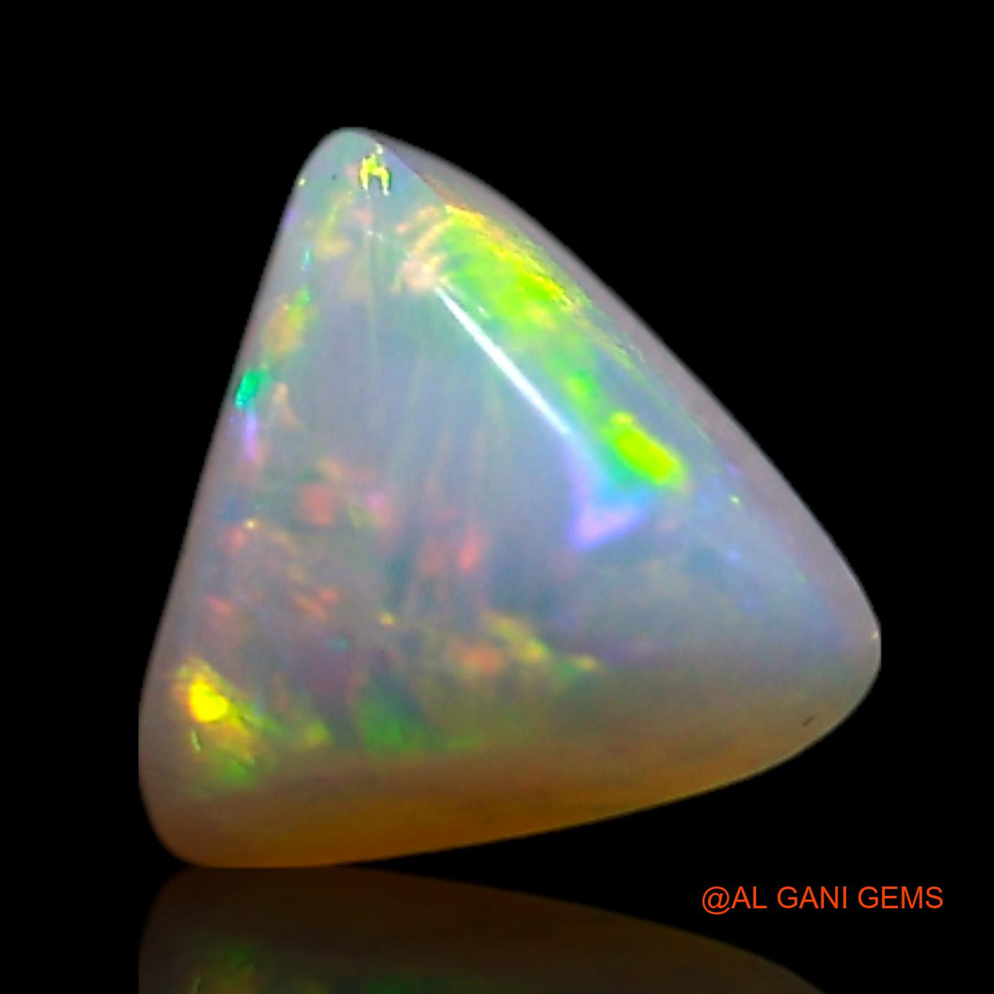 0.50 Cts Natural Australian Fire Opal Loose Gemstone Trillion Cabochon 5x5x2 mm AG-382