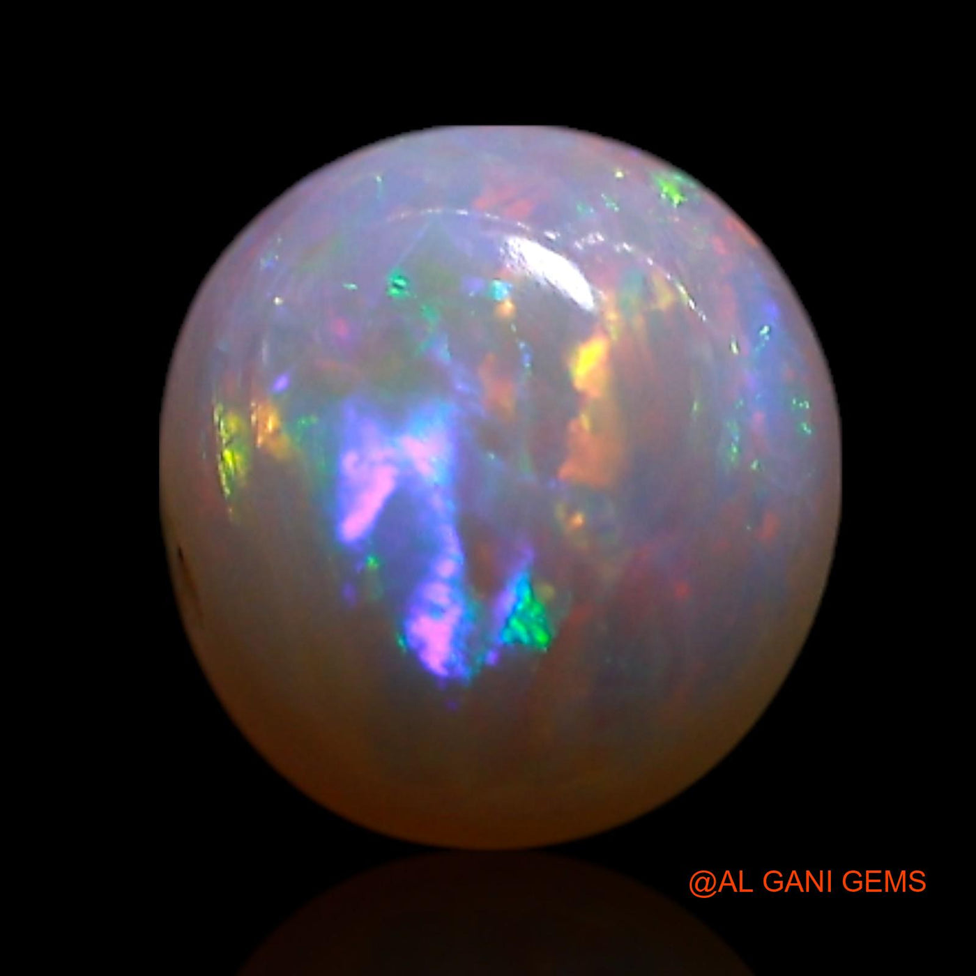 0.50 Cts Natural Australian Fire Opal Loose Gemstone Round Cabochon 6x6x2 mm AG-383