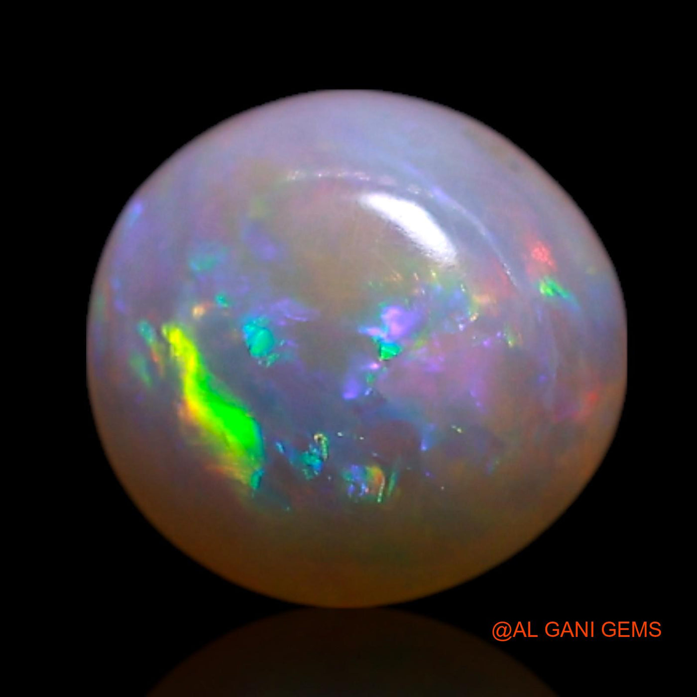0.50 Cts Natural Australian Fire Opal Loose Gemstone Round Cabochon 6x6x2 mm AG-383