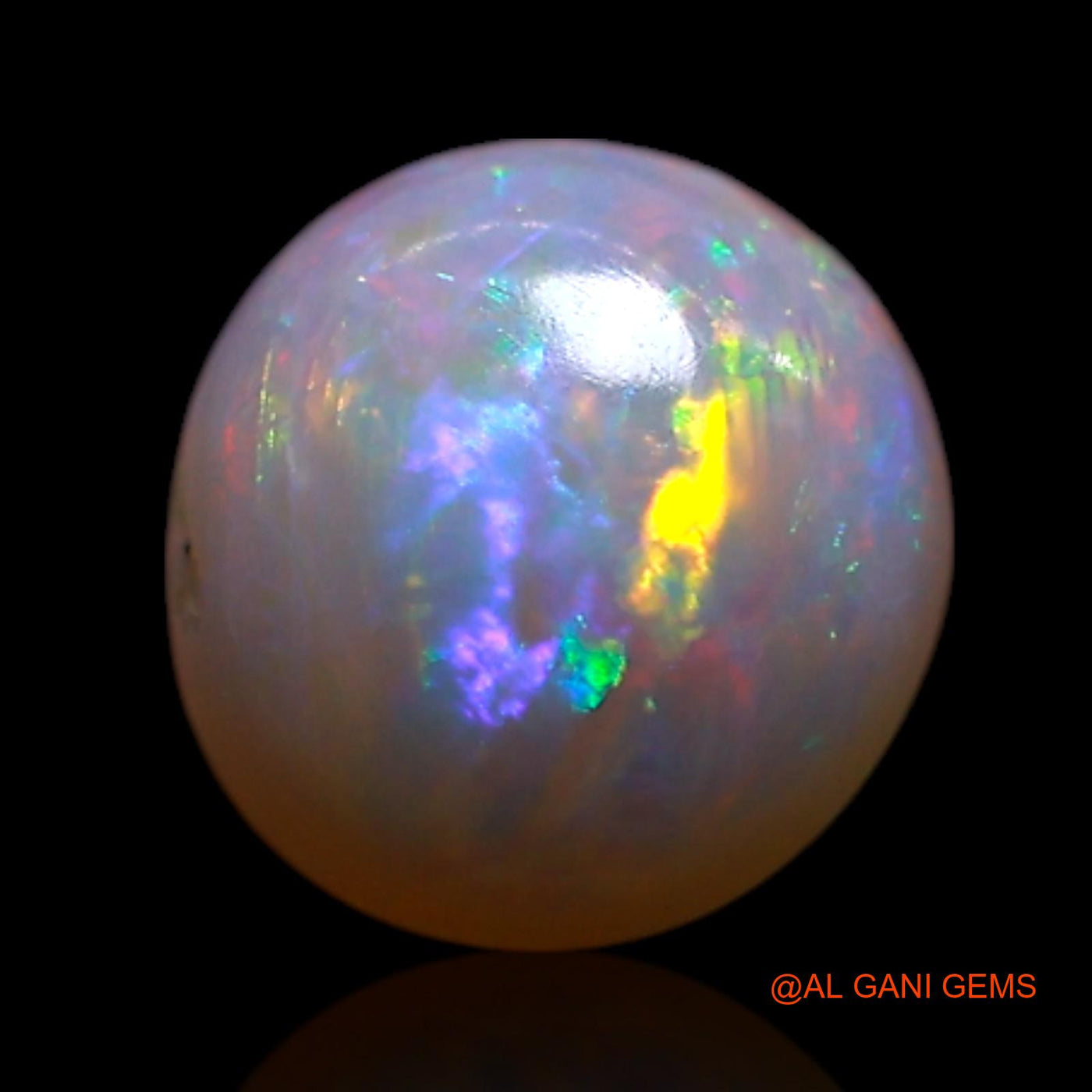 0.50 Cts Natural Australian Fire Opal Loose Gemstone Round Cabochon 6x6x2 mm AG-383