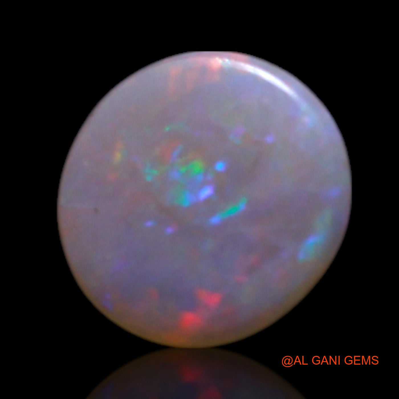 0.50 Cts Natural Australian Fire Opal Loose Gemstone Round Cabochon 6x6x2 mm AG-383