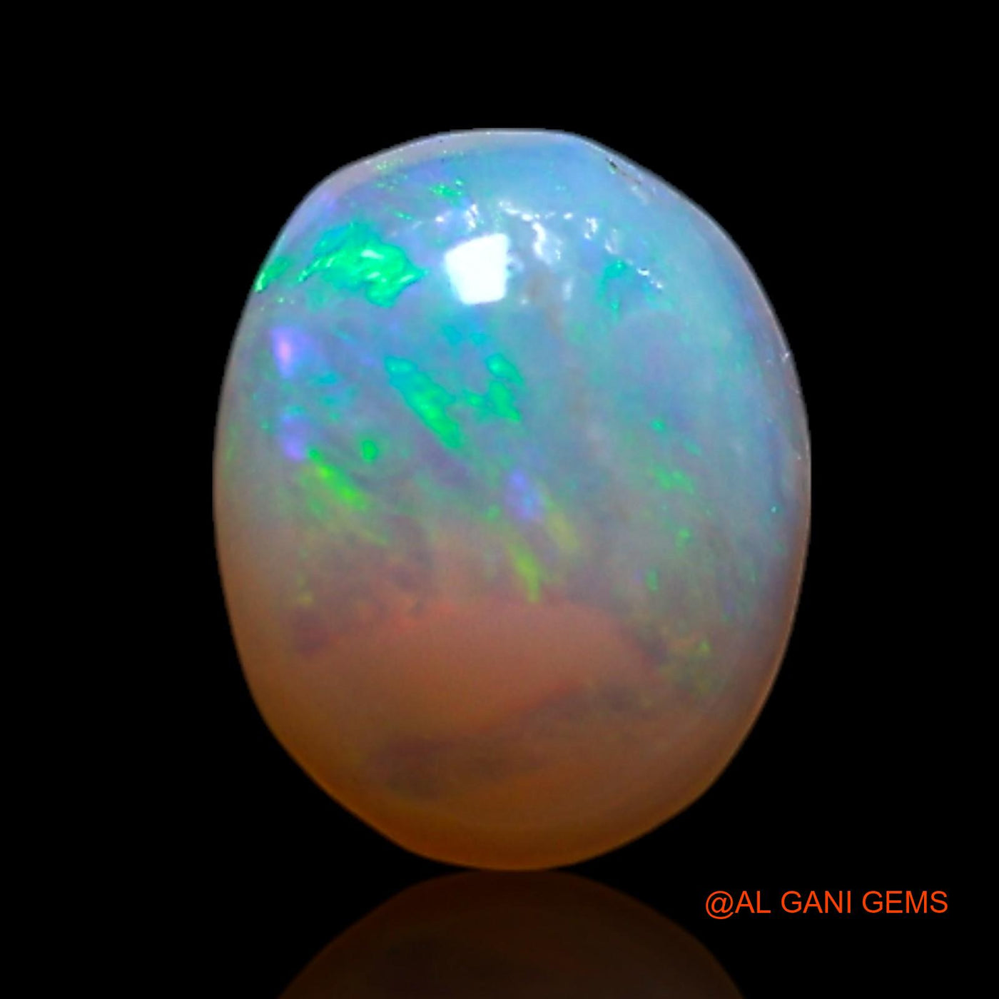 0.50 Cts Natural Australian Fire Opal Loose Gemstone Round Cabochon 6x5x2 mm AG-384