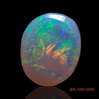 0.50 Cts Natural Australian Fire Opal Loose Gemstone Round Cabochon 6x5x2 mm AG-384