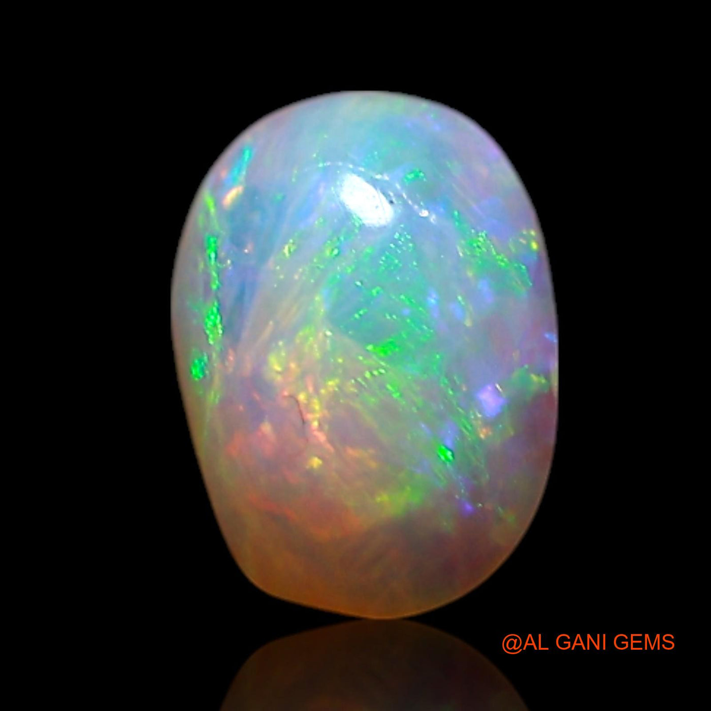0.30 Cts Natural Australian Fire Opal Loose Gemstone Oval Cabochon 6x4x2 mm AG-389