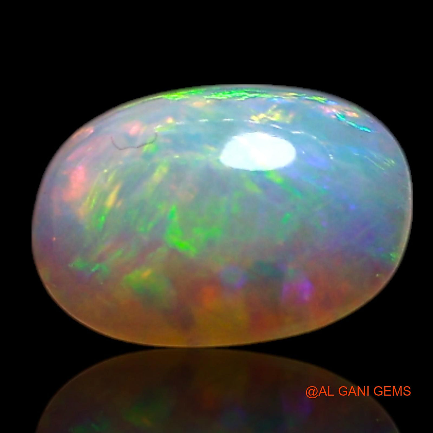 0.30 Cts Natural Australian Fire Opal Loose Gemstone Oval Cabochon 6x4x2 mm AG-389