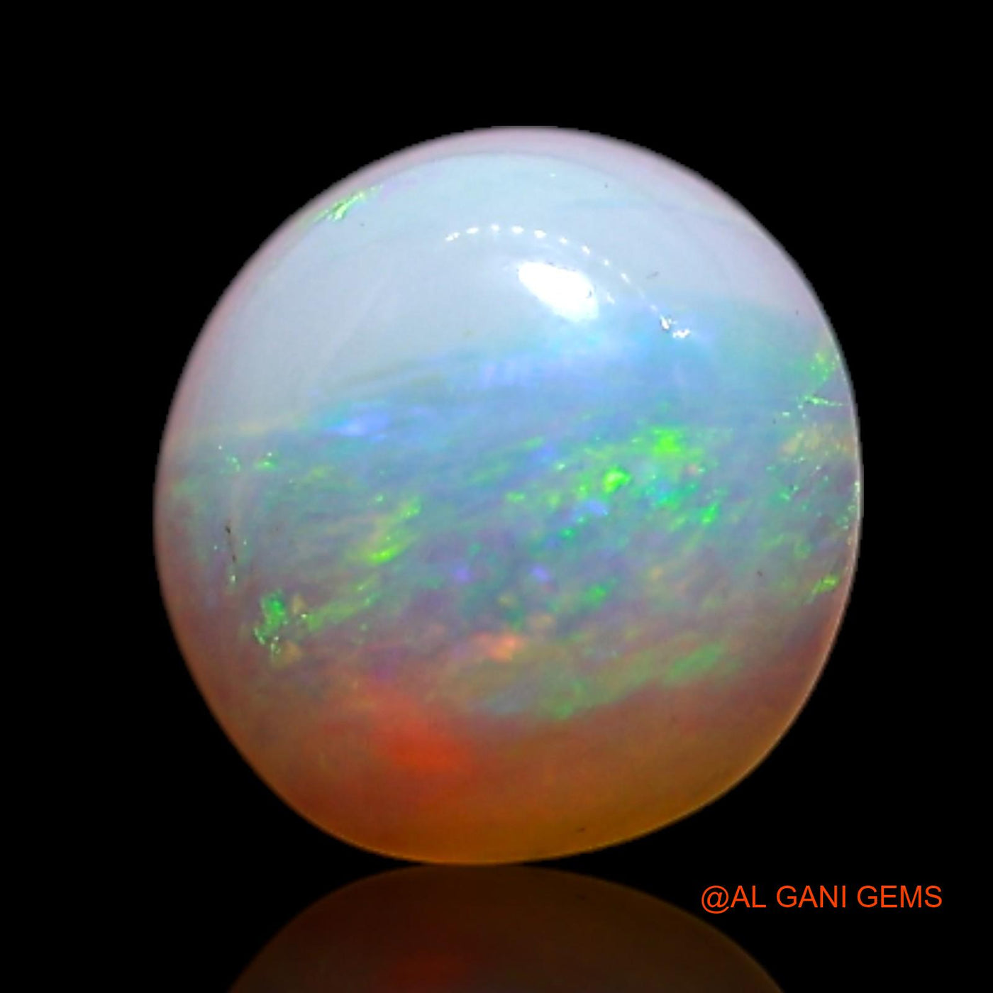 0.60 Cts Unheated Australian Fire Opal Loose Gemstone Oval Cabochon Natural 6x5x2 mm AG-390