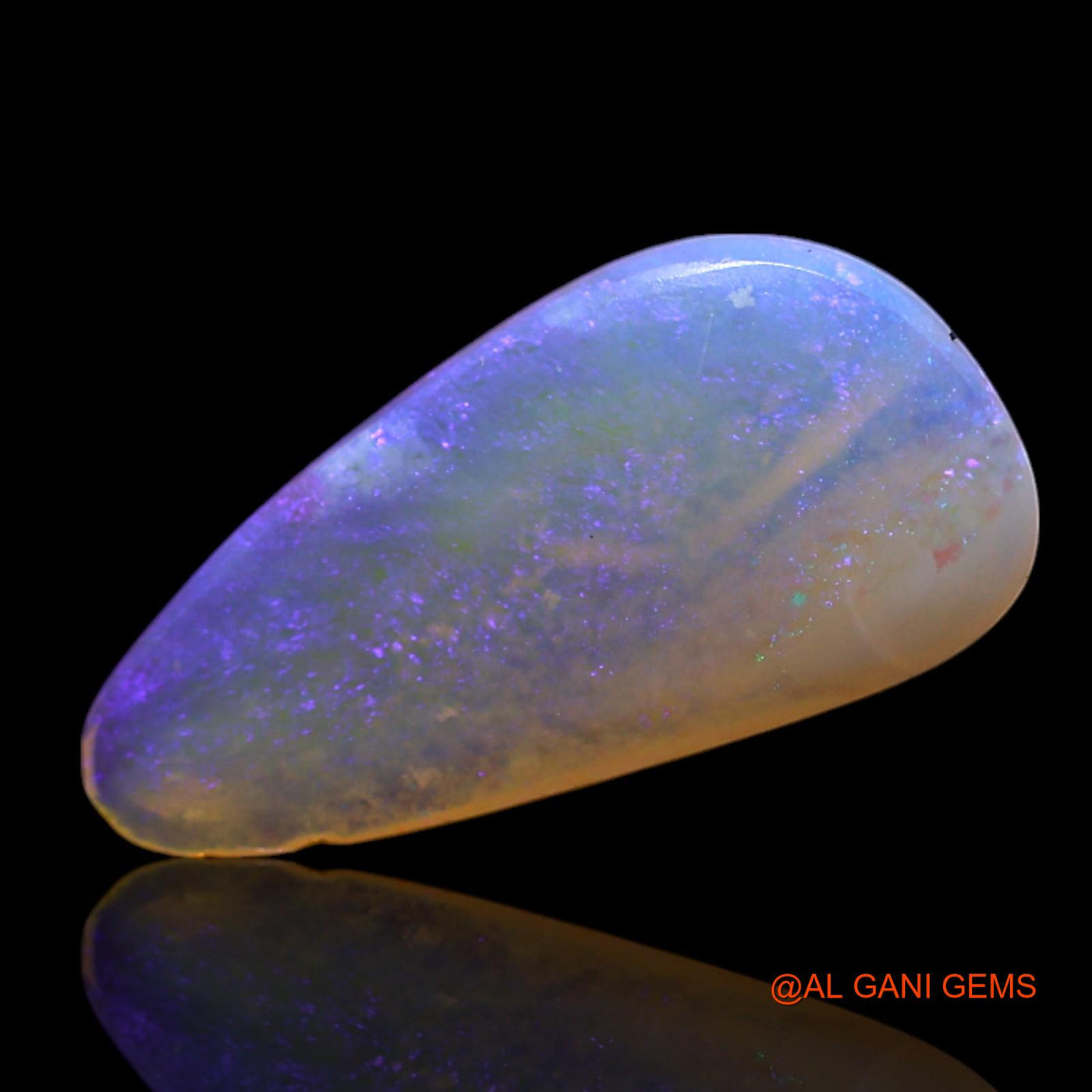 1.00 Cts Natural Australian Fire Opal Loose Gemstone Fancy Cabochon 14x7x1 mm AG-391