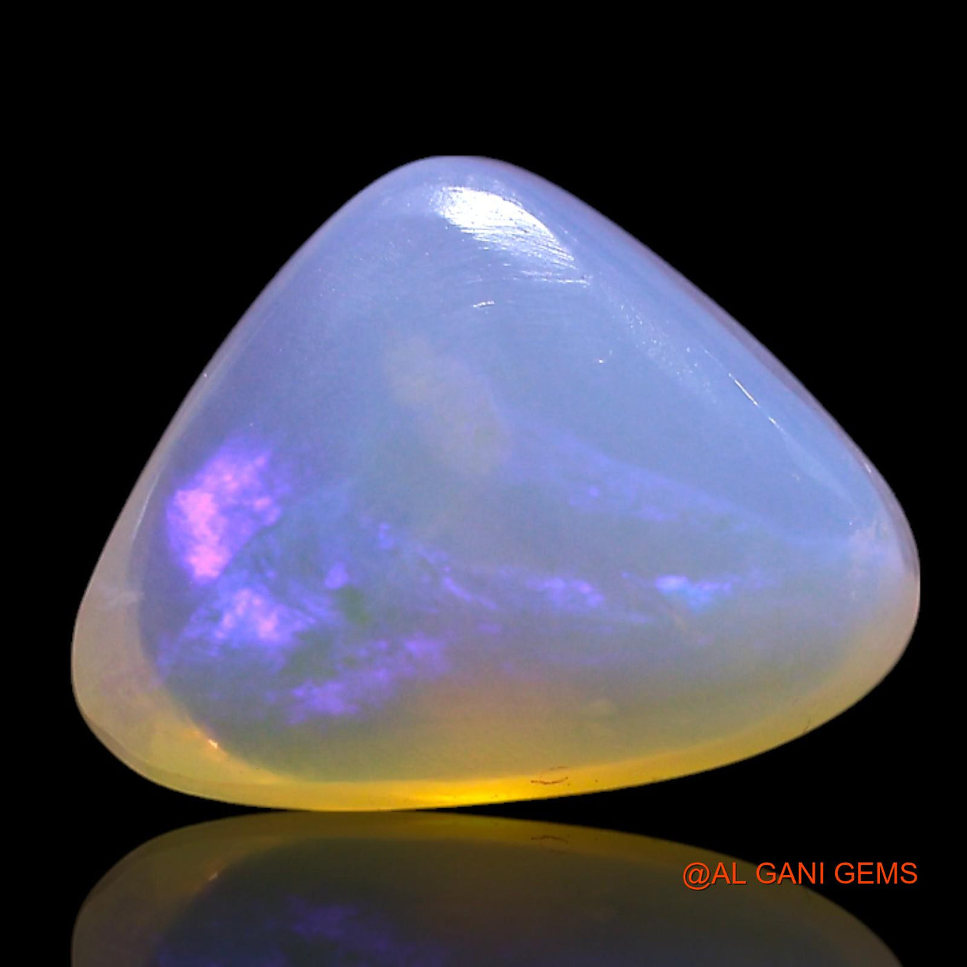 2.00 Cts Natural Australian Fire Opal Trillion Cabochon Loose Gemstone For Jewelry 11x9x4 mm AG-393