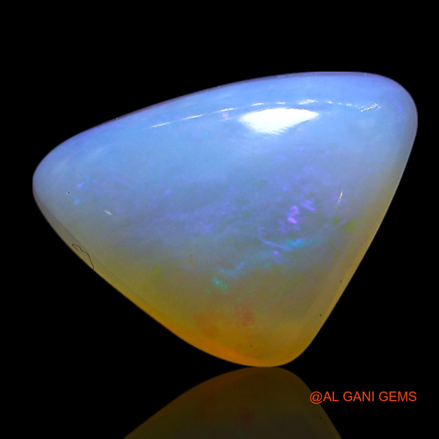 2.00 Cts Unheated Australian Fire Opal Loose Gemstone Trillion Cabochon Natural 12x8x4 mm AG-394