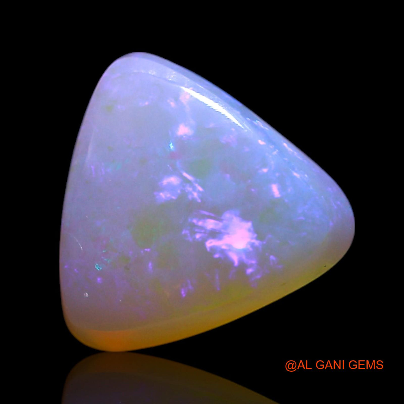 2.00 Cts Natural Australian Fire Opal Loose Gemstone Trillion Cabochon 10x10x3 mm AG-397