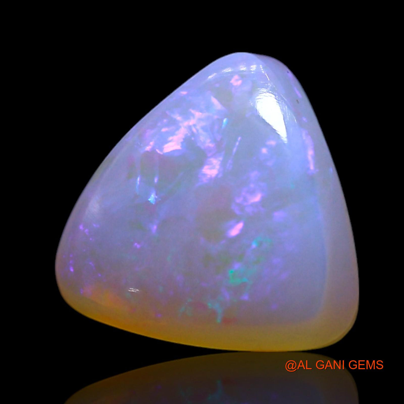 2.00 Cts Natural Australian Fire Opal Loose Gemstone Trillion Cabochon 10x10x3 mm AG-397