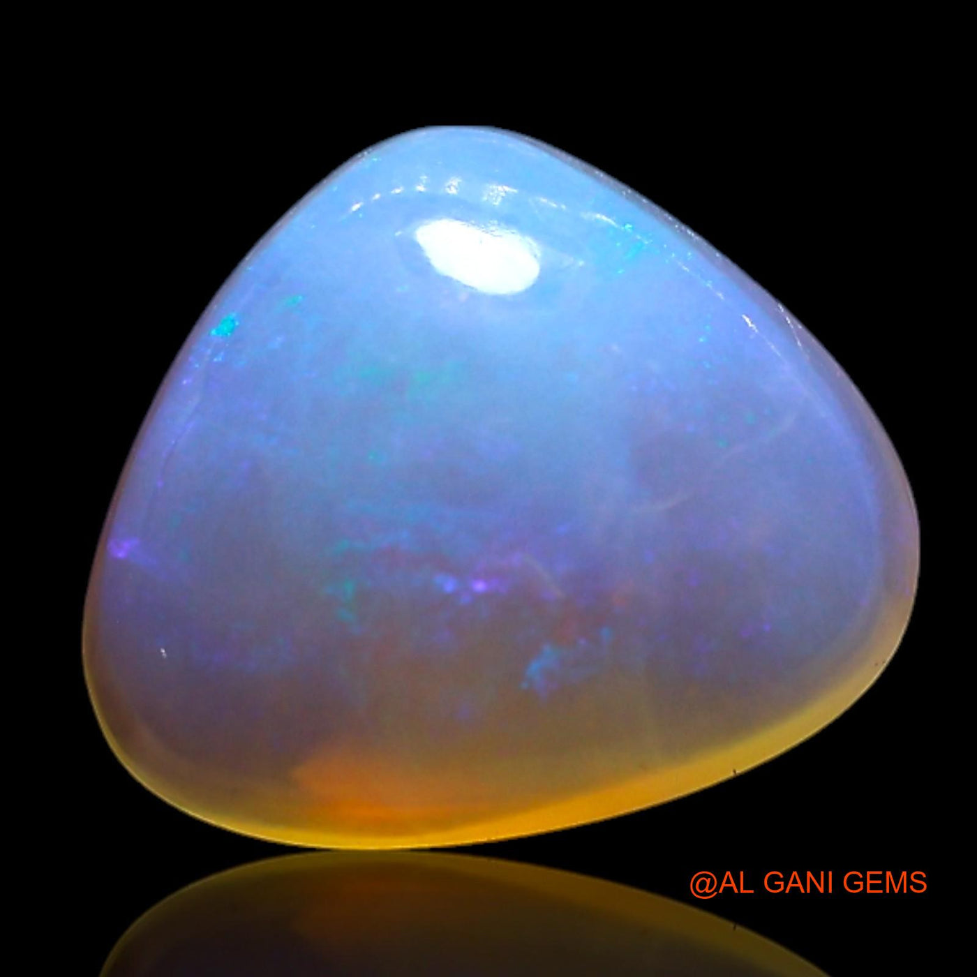 2.00 Cts Unheated Australian Fire Opal Loose Gemstone Trillion Cabochon Natural 10x9x4 mm AG-399