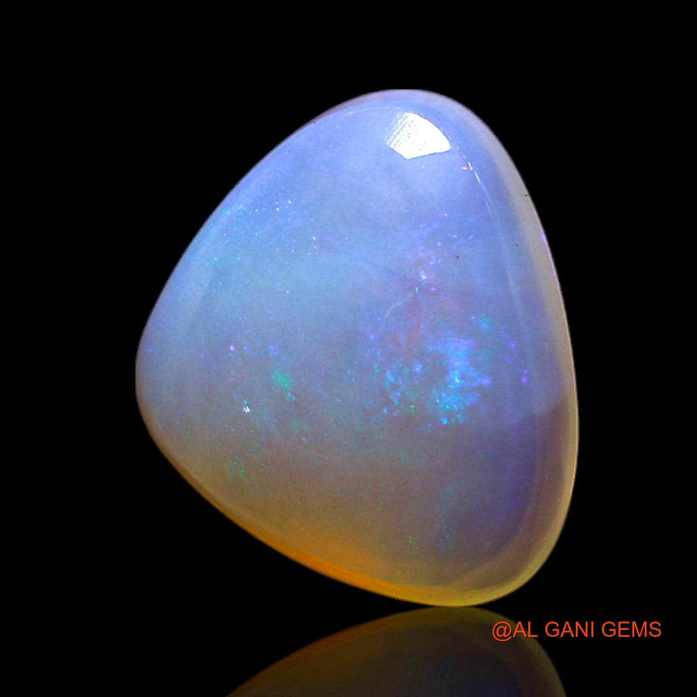 2.00 Cts Unheated Australian Fire Opal Loose Gemstone Trillion Cabochon Natural 10x9x4 mm AG-399