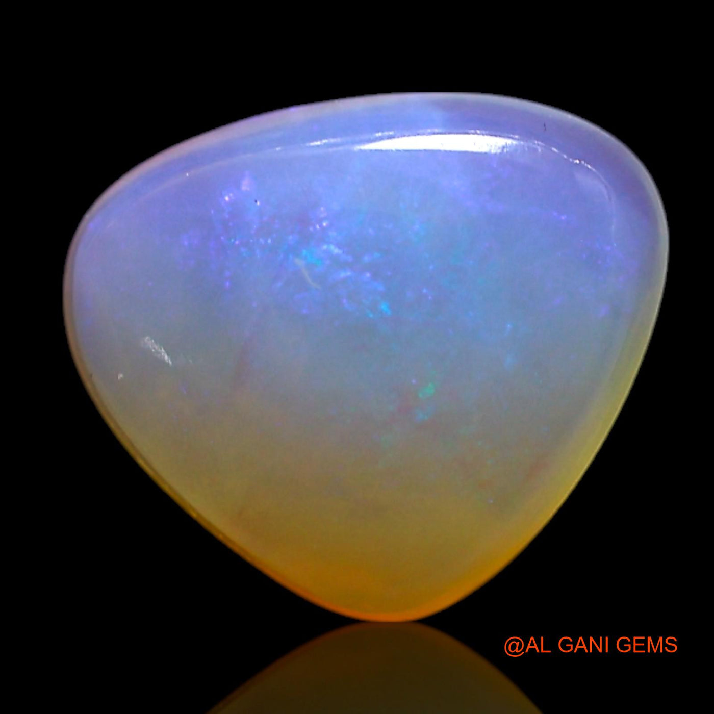 2.00 Cts Unheated Australian Fire Opal Loose Gemstone Trillion Cabochon Natural 10x9x4 mm AG-399