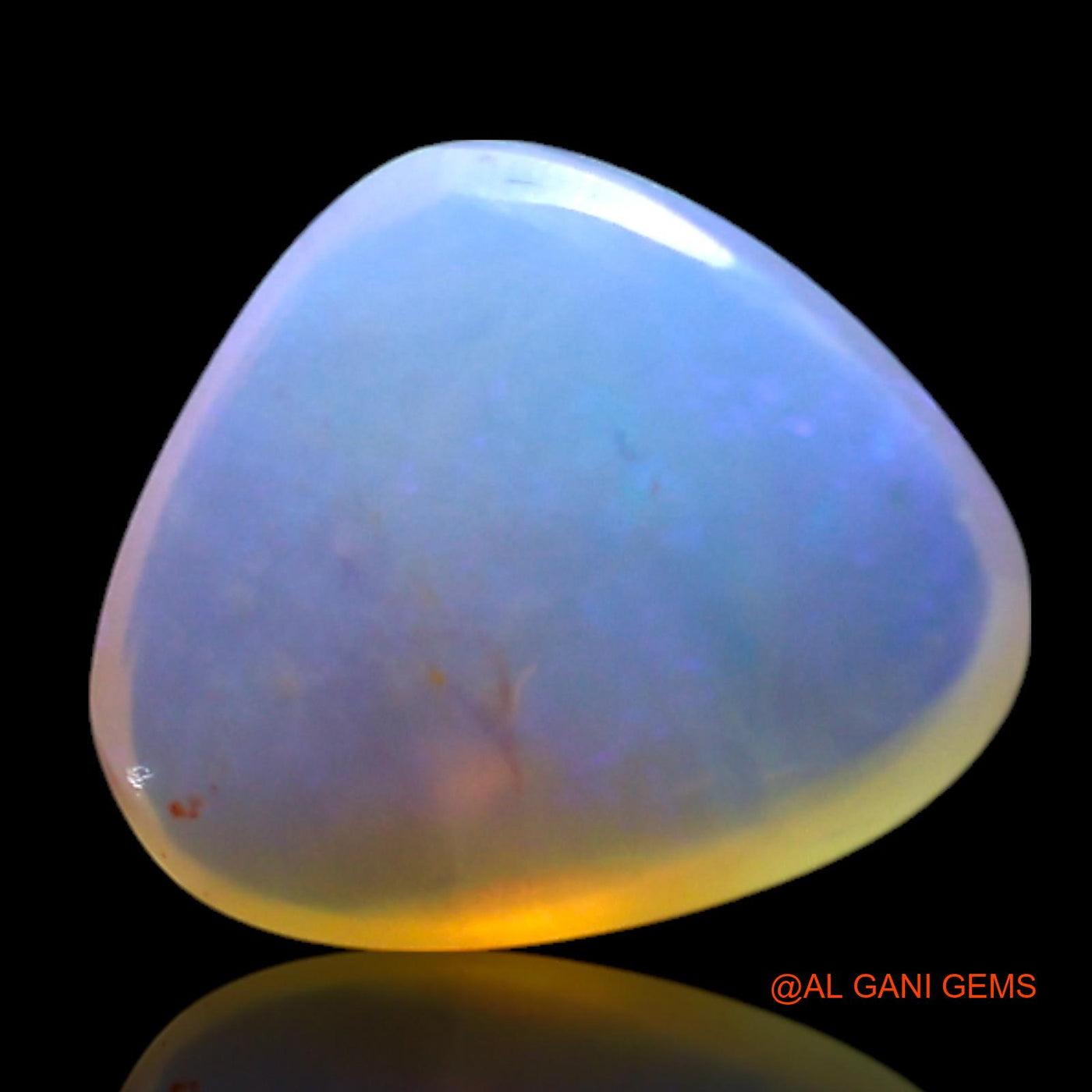 2.00 Cts Unheated Australian Fire Opal Loose Gemstone Trillion Cabochon Natural 10x9x4 mm AG-399