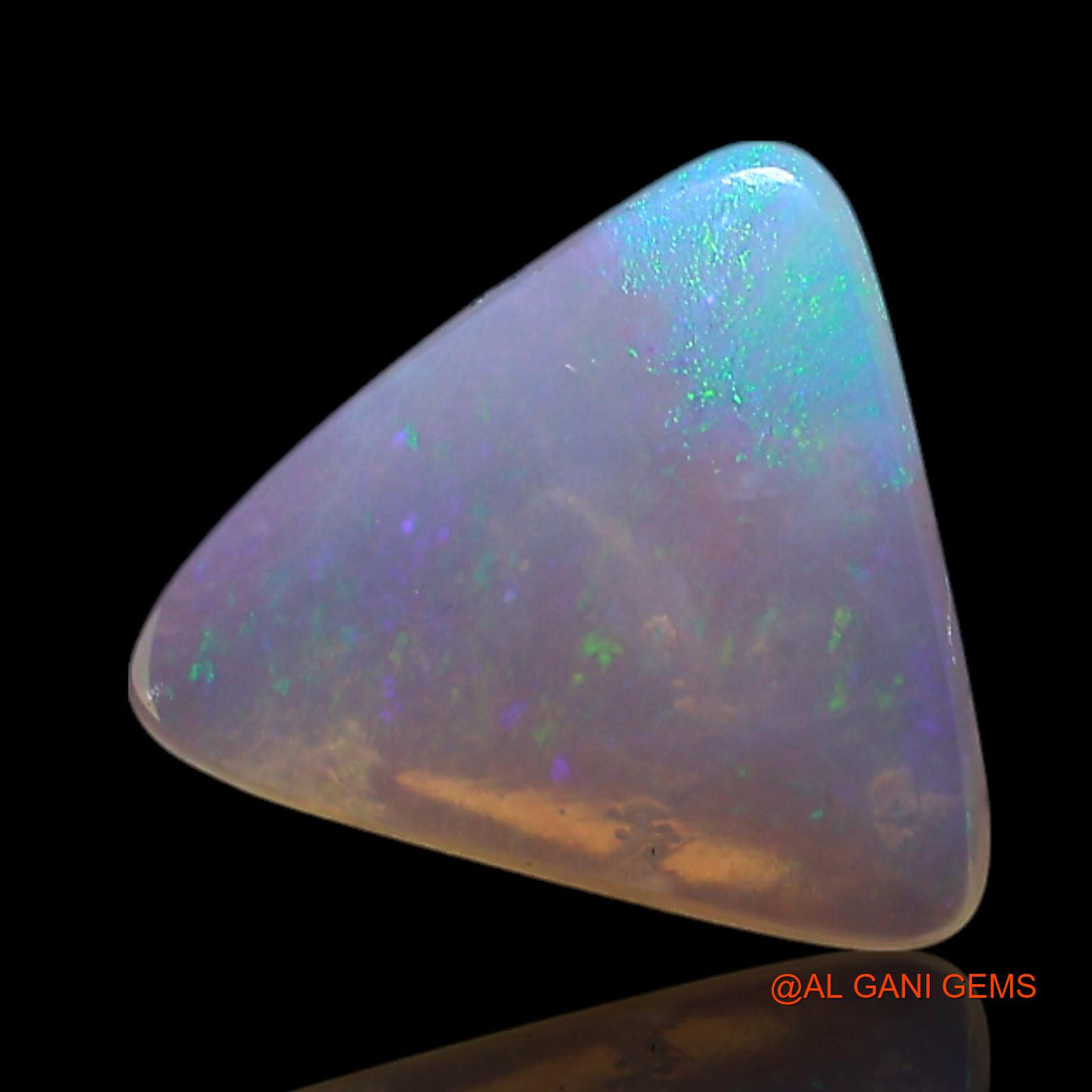 1.00 Cts Unheated Australian Fire Opal Loose Gemstone Trillion Cabochon Natural 10x9x2 mm AG-400