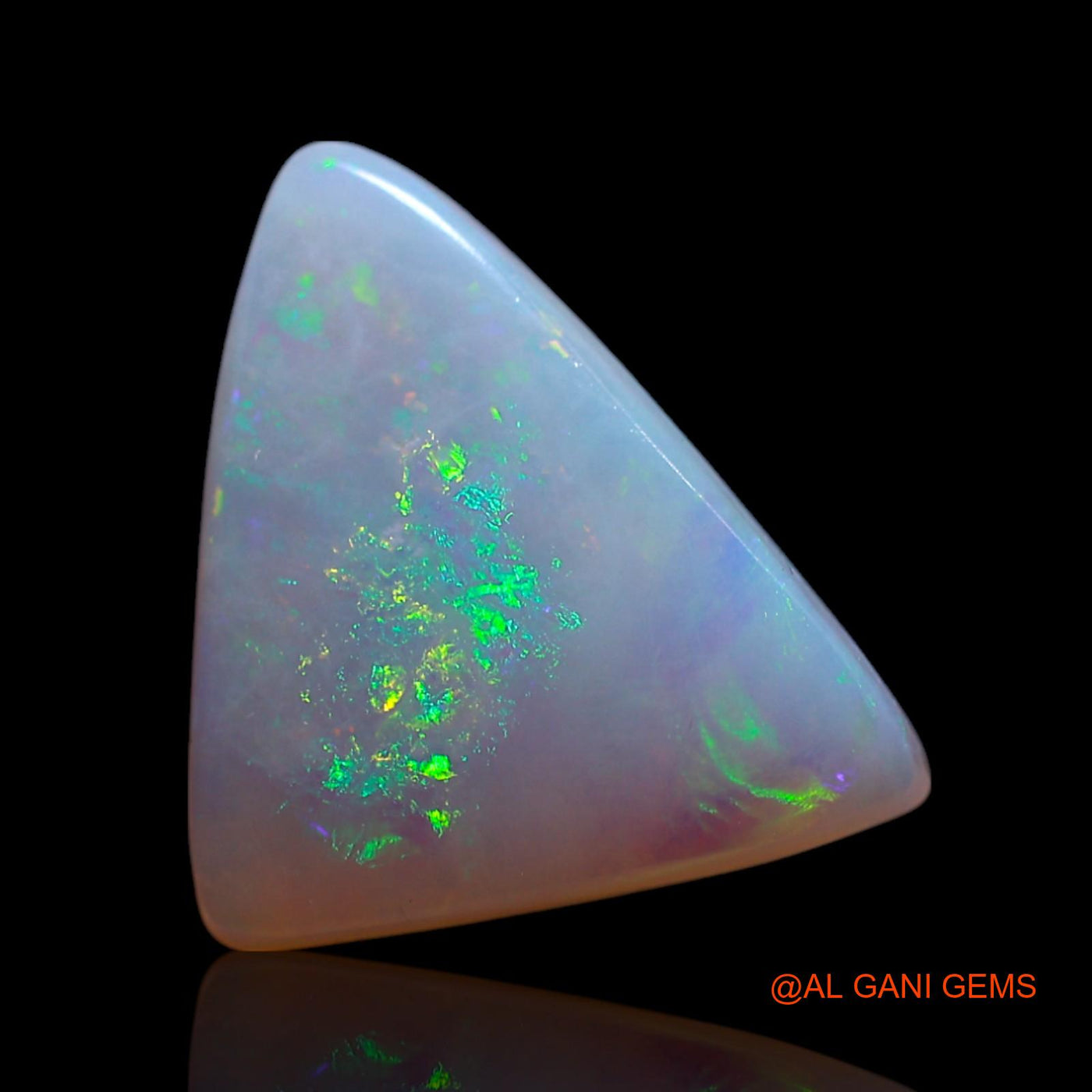 Natural Fire Opal Gemstone 3.00 Cts Loose Trillion Cabochon From Australia 13x11x3 mm AG-406