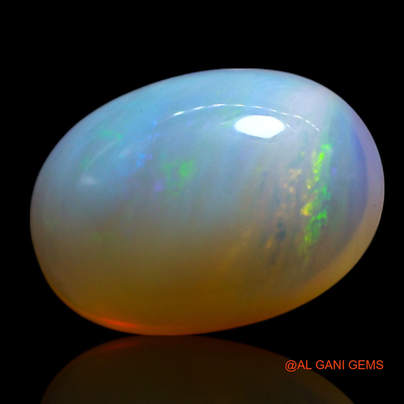 Natural Fire Opal Gemstone 2.00 Cts Loose Oval Cabochon From Australia 11x8x4 mm AG-40
