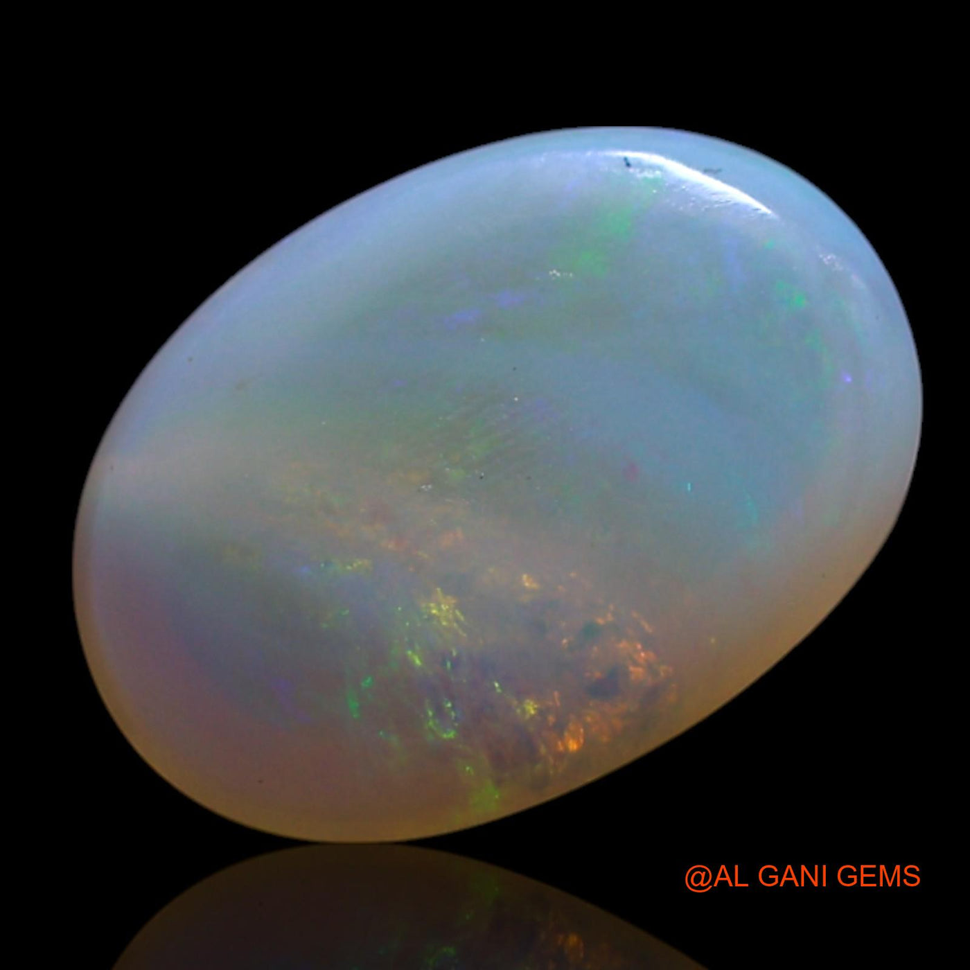 Natural Fire Opal Gemstone 2.00 Cts Loose Oval Cabochon From Australia 11x8x4 mm AG-40