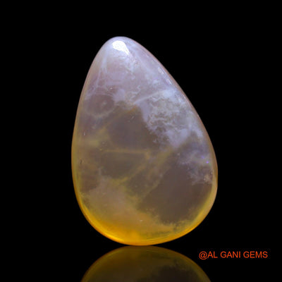 6.00 Cts Natural Australian Fire Opal Loose Gemstone Pear Cabochon 16x11x6 mm AG-413