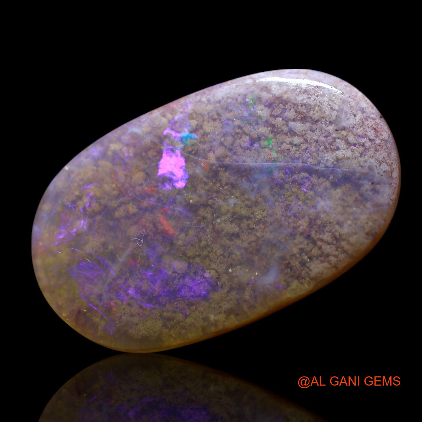 20.00 Cts Unheated Australian Fire Opal Loose Gemstone Oval Cabochon Natural 28x17x6 mm AG-430