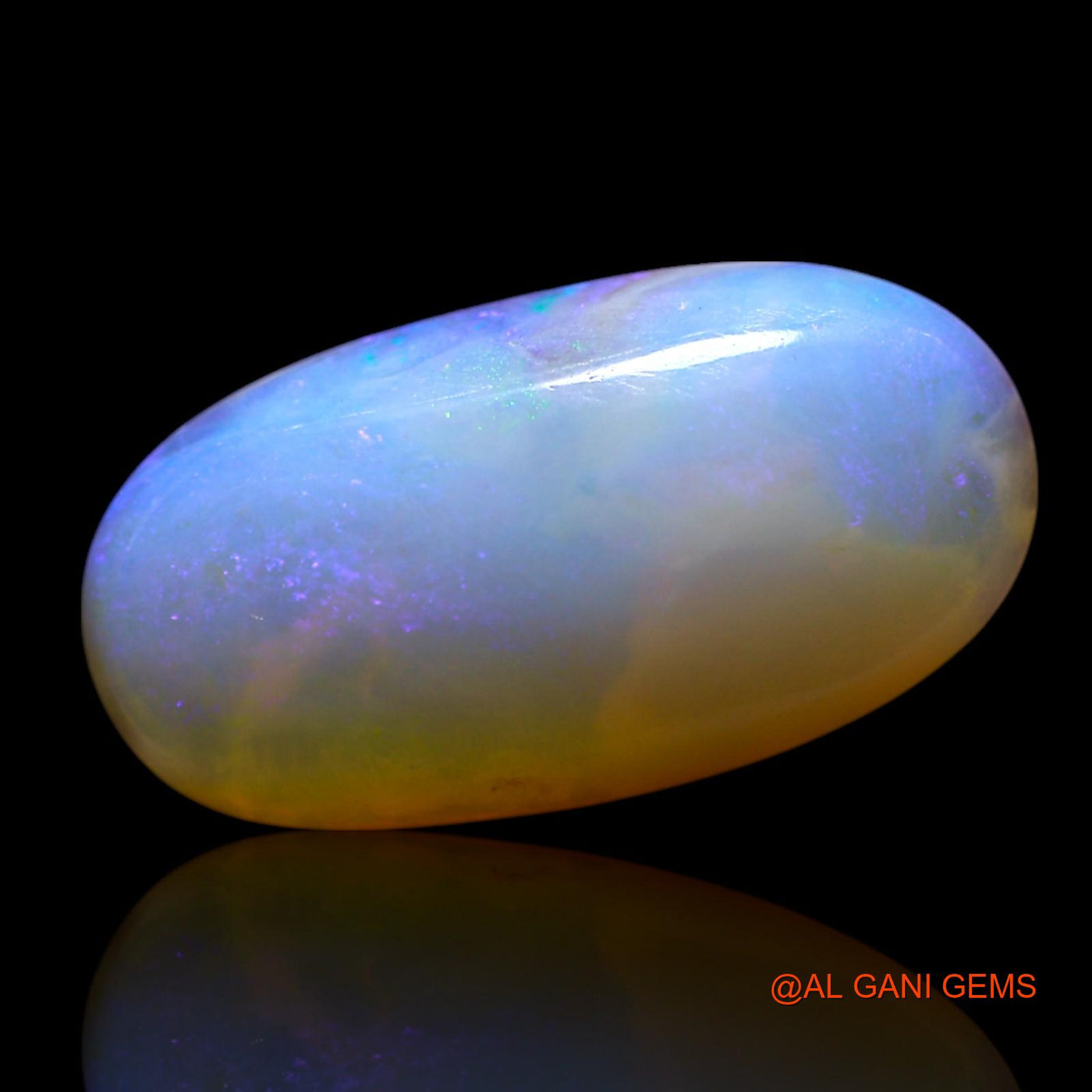 Natural Fire Opal Gemstone 3.00 Cts Loose Oval Cabochon From Australia 16x8x4 mm AG-431