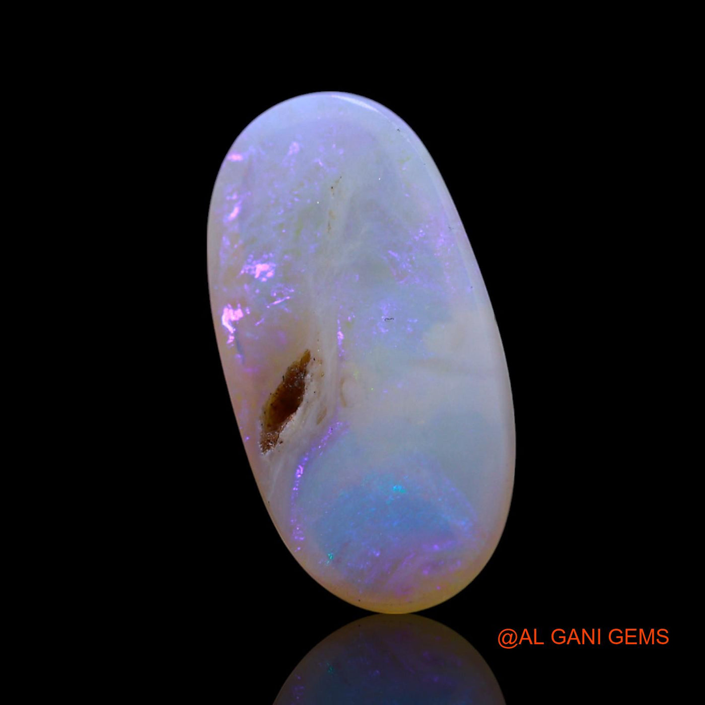 Natural Fire Opal Gemstone 3.00 Cts Loose Oval Cabochon From Australia 16x8x4 mm AG-431